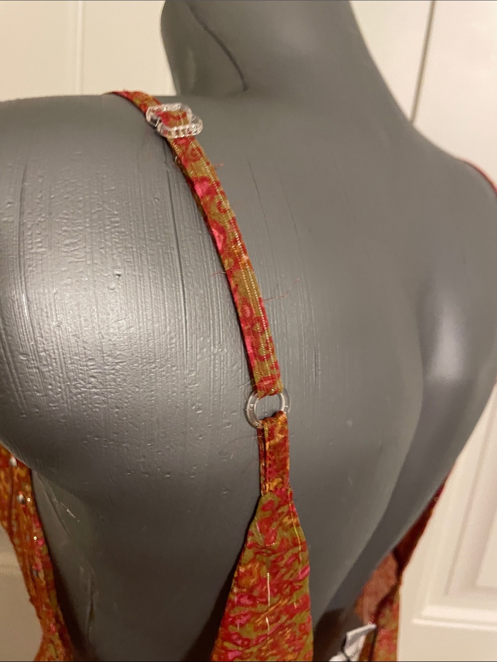 Vigoss Rust Orange Sequin-Trim Spaghetti Strap Camisole - Picture 4 of 5